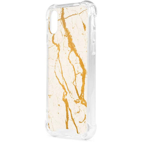 Cracked Marble iPhone XS Clear Case