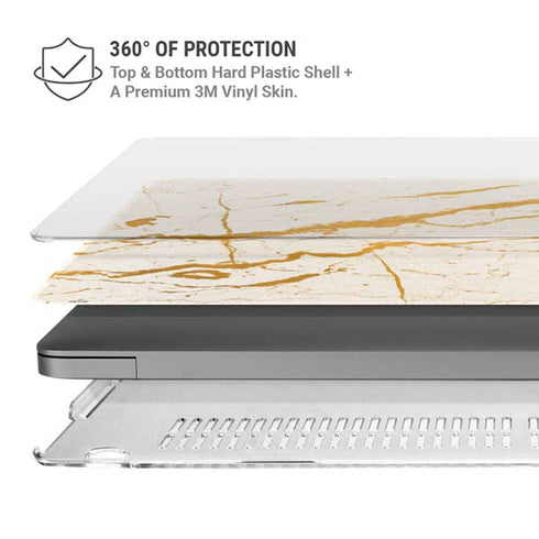 Cracked Marble MacBook Pro 14in (2021-24) Case plus Skin