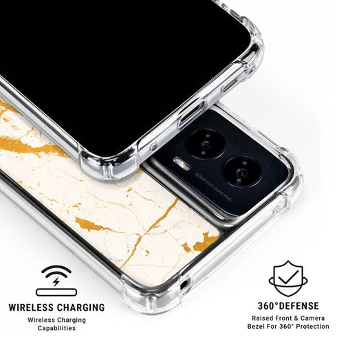 Cracked Marble Moto G Power 5G (2024) Clear Case