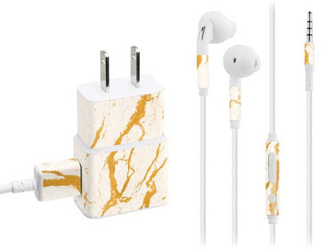 Cracked Marble Phone Charger Skin