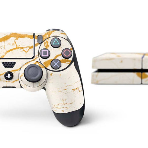 Cracked Marble PS4 Console and Controller Bundle Skin