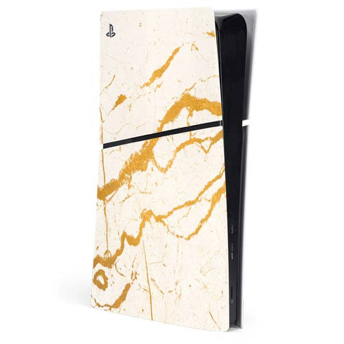 Cracked Marble PS5 Slim Digital Edition Console Skin