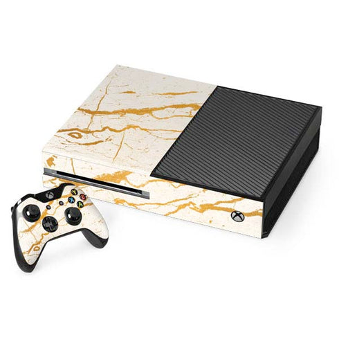 Cracked Marble Xbox One Console and Controller Bundle Skin