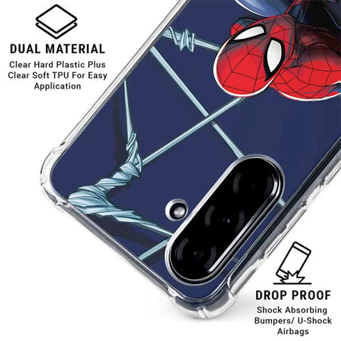 Marvel Spiderman Crawling Spiderman Galaxy A36 5G Clear Case