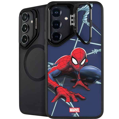 Marvel Spiderman Crawling Spiderman Galaxy S25 Plus Kickstand Case