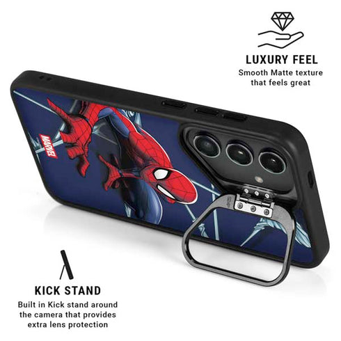 Marvel Spiderman Crawling Spiderman Galaxy S25 Plus Kickstand Case