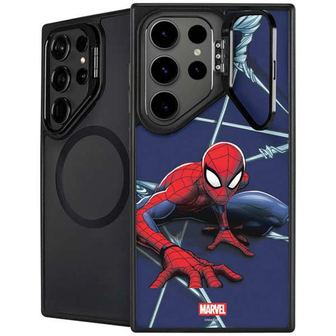 Marvel Spiderman Crawling Spiderman Galaxy S25 Ultra Kickstand Case