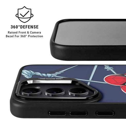 Marvel Spiderman Crawling Spiderman Galaxy S25 Ultra Kickstand Case