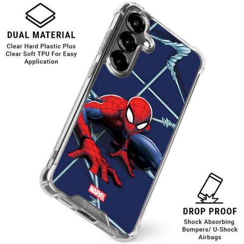 Marvel Spiderman Crawling Spiderman Galaxy S26 Plus Clear Case