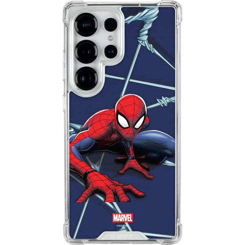 Marvel Spiderman Crawling Spiderman Galaxy S26 Ultra Clear Case
