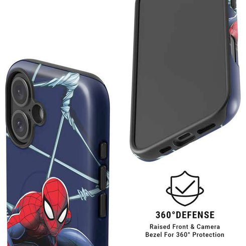 Marvel Spiderman Crawling Spiderman iPhone 16 Plus Magsafe Impact Case