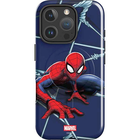 Marvel Spiderman Crawling Spiderman iPhone 16 Pro Magsafe Impact Case