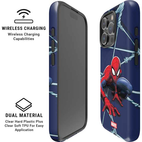 Marvel Spiderman Crawling Spiderman iPhone 16 Pro Magsafe Impact Case
