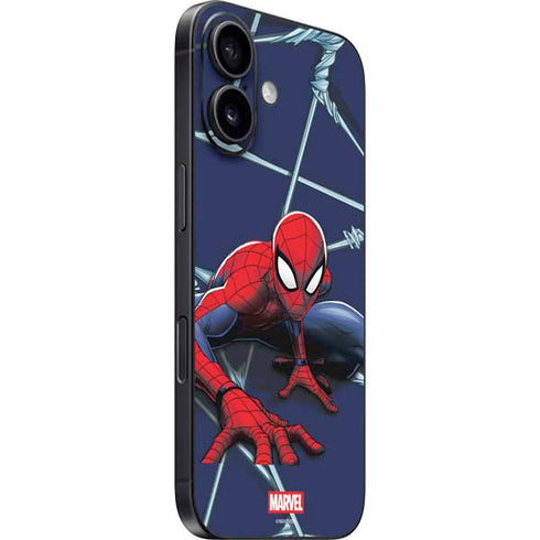 Marvel Spiderman Crawling Spiderman iPhone 16 Skin