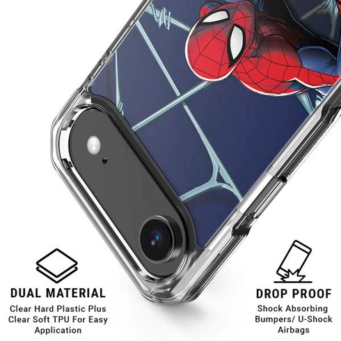 Marvel Spiderman Crawling Spiderman iPhone 17 Air Clear Case