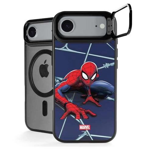 Marvel Spiderman Crawling Spiderman iPhone 17 Air Kickstand Case
