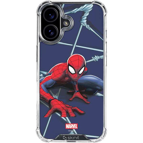 Marvel Spiderman Crawling Spiderman iPhone 17 Clear Case