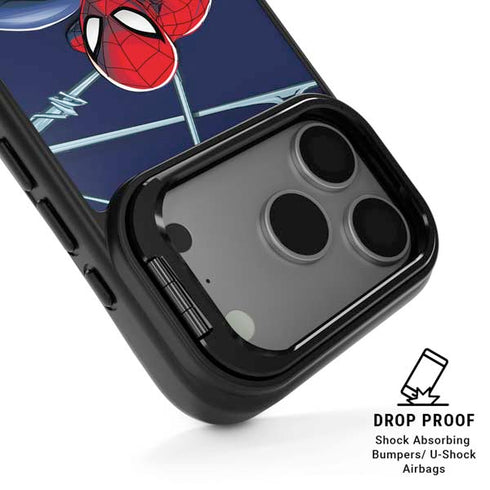 Marvel Spiderman Crawling Spiderman iPhone 17 Pro Kickstand Case