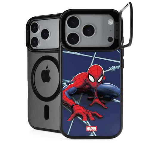 Marvel Spiderman Crawling Spiderman iPhone 17 Pro Max Kickstand Case