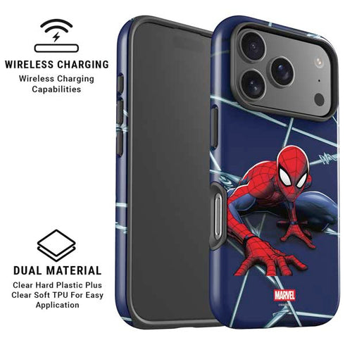 Marvel Spiderman Crawling Spiderman iPhone 17 Pro Max Magsafe Impact Case