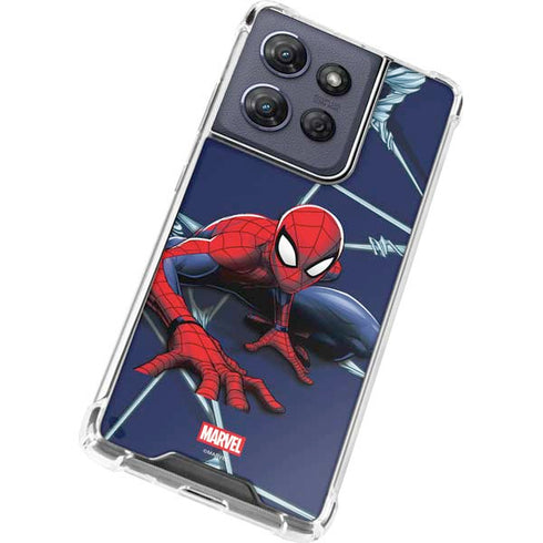 Marvel Spiderman Crawling Spiderman Moto G 5G (2025) Clear Case