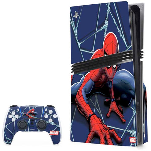 Marvel Spiderman Crawling Spiderman PS5 Pro Disk Bundle Skin