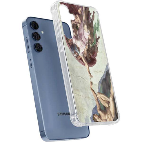 Creation of Adam by Michelangelo Galaxy A55 5G Clear Case