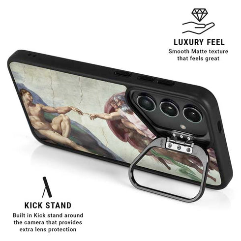 Creation of Adam by Michelangelo Galaxy S25 Kickstand Case