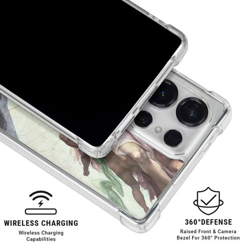 Creation of Adam by Michelangelo Galaxy S25 Ultra Clear Case
