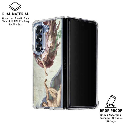 Creation of Adam by Michelangelo Galaxy Z Fold6 Clear Case
