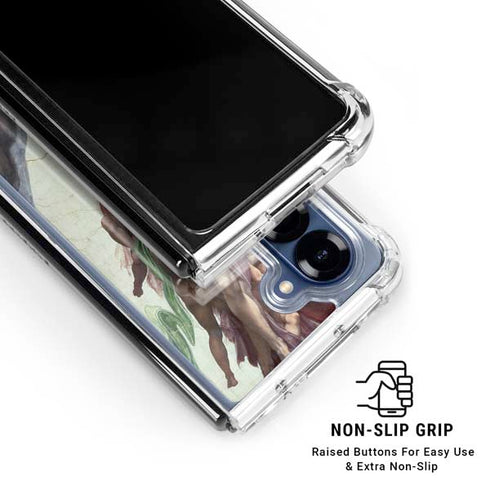 Creation of Adam by Michelangelo Galaxy Z Fold6 Clear Case