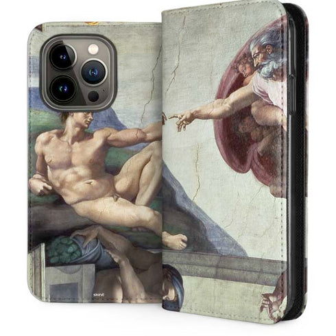 Creation of Adam by Michelangelo iPhone 13 Pro Folio Case