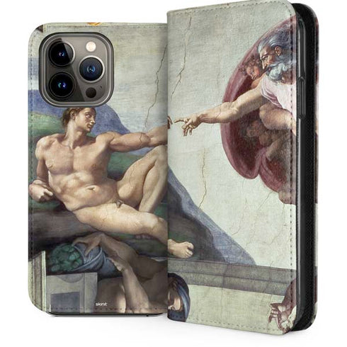 Creation of Adam by Michelangelo iPhone 14 Pro Max Folio Case