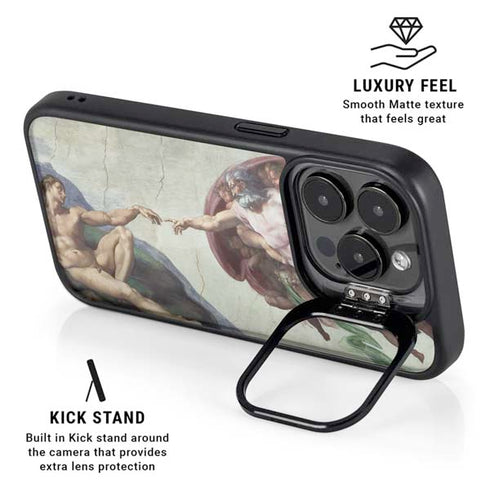 Creation of Adam by Michelangelo iPhone 15 Pro Max Kickstand Case