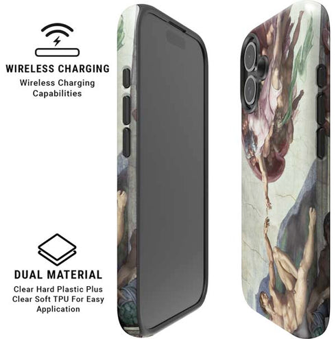 Creation of Adam by Michelangelo iPhone 16 Magsafe Impact Case