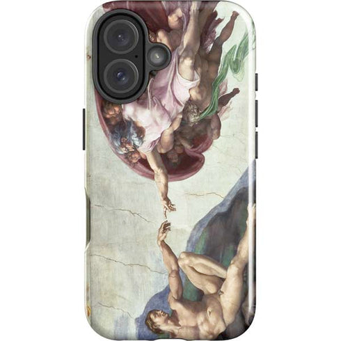 Creation of Adam by Michelangelo iPhone 16 Plus Impact Case