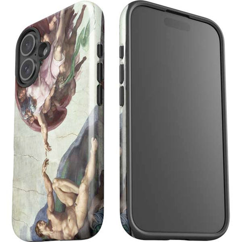 Creation of Adam by Michelangelo iPhone 16 Plus Impact Case