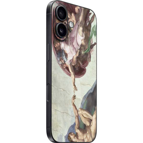 Creation of Adam by Michelangelo iPhone 16 Plus Skin