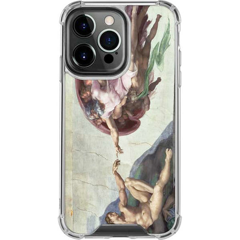 Creation of Adam by Michelangelo iPhone 16 Pro Clear Case
