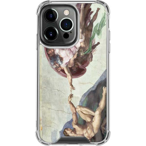 Creation of Adam by Michelangelo iPhone 16 Pro Max Clear Case