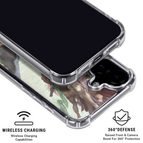Creation of Adam by Michelangelo iPhone 17 Clear Case