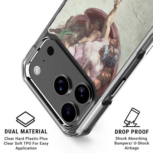 Creation of Adam by Michelangelo iPhone 18 Pro Clear Case