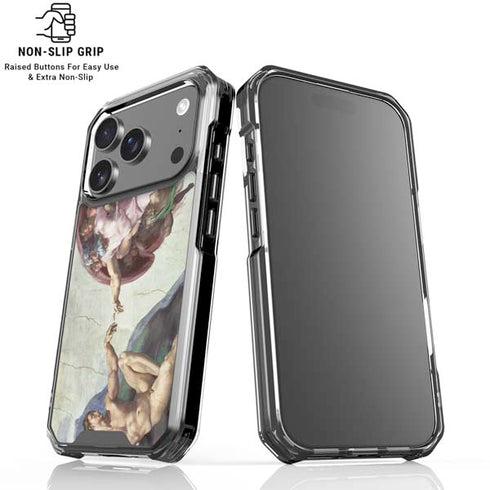 Creation of Adam by Michelangelo iPhone 18 Pro Clear Case