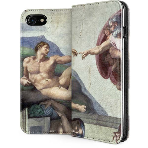 Creation of Adam by Michelangelo iPhone SE (2nd & 3rd Gen) Folio Case