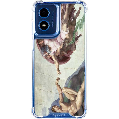 Creation of Adam by Michelangelo Moto G Play 4G (2024) Clear Case