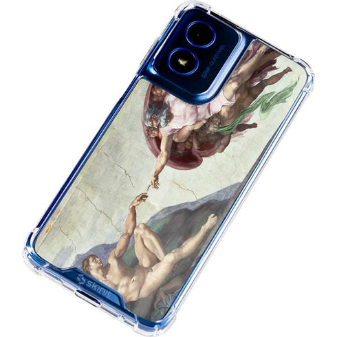 Creation of Adam by Michelangelo Moto G Play 4G (2024) Clear Case