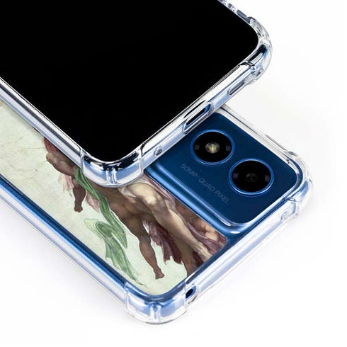 Creation of Adam by Michelangelo Moto G Play 4G (2024) Clear Case