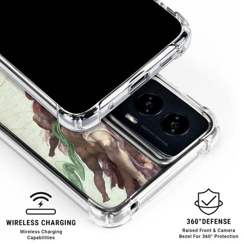 Creation of Adam by Michelangelo Moto G Power 5G (2024) Clear Case
