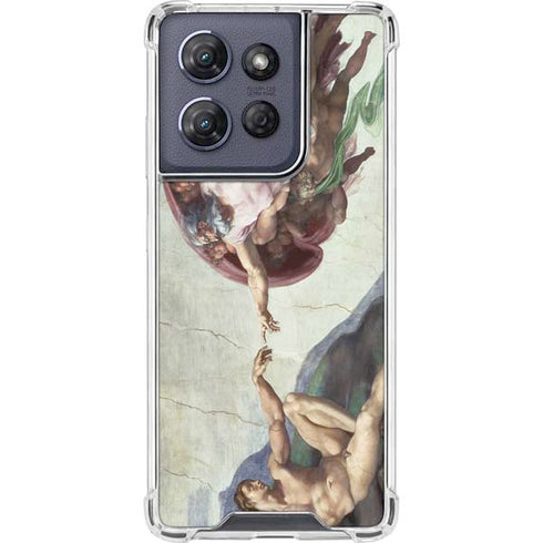 Creation of Adam by Michelangelo Moto G Power 5G (2025) Clear Case