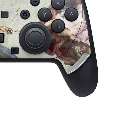 Creation of Adam by Michelangelo Nintendo Switch 2 (2025) Pro Controller Skin